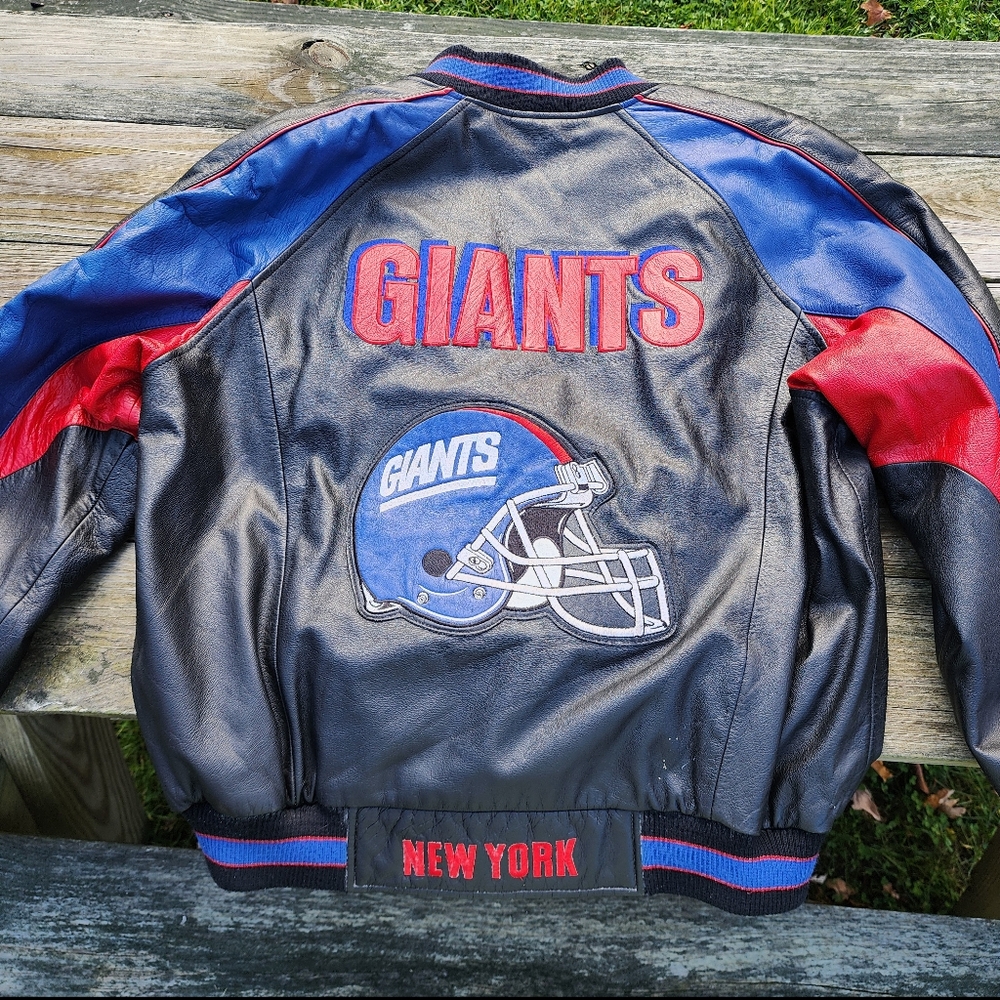 NFL Leather Giants Bomber Jacket